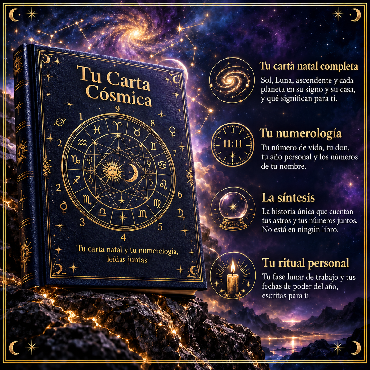 Tu Carta Cósmica 🪐✨ Astrología y Numerología