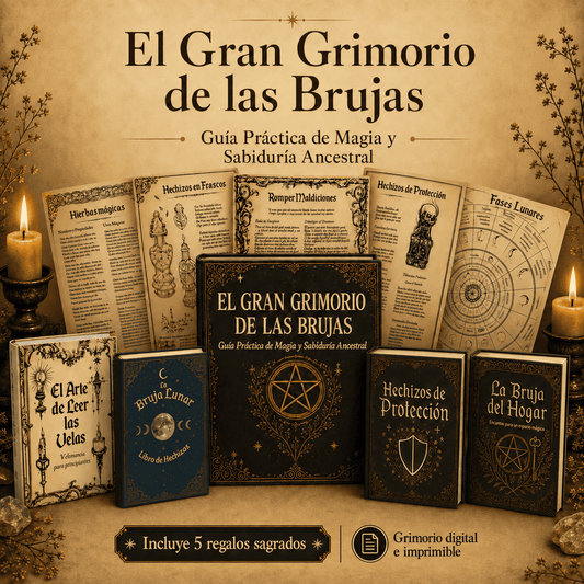 El Gran Grimorio de Las Brujas 📜 Guía Práctica de Magia y Sabiduría Ancestral 🕯️ + 5 Bonus de Regalo 🎁